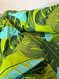 Комплект постільної білизни Бязь Зелений рослинний принт Двоспальний розмір 180х220, фото 5