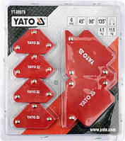 Уголки магнитные для сварки YATO 45*, 90*, 135* 4х4,5 кг 2х11,5 кг (YT-08678) 6 шт