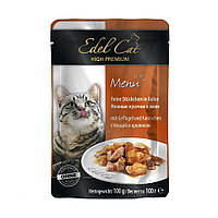 Влажный корм для кошек Edel Cat pouch 100 г (птица и кролик в желе) a