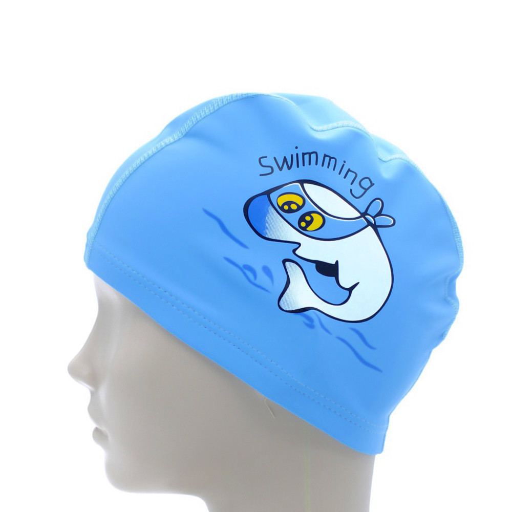 Шапочка для плавания детская Cout Swim Cap Синий дельфин, шапочка для купания, плавательная шапочка (GK) - фото 2 - id-p1876580033