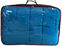 Двоспальна ковдра холофайбер VITAL-TEXTIL з мікрофібри зимові сині 175*205