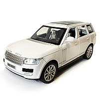 Машинка металева дитяча Range Rover, Рендж Ровер, білий, Автоексперт, 1:32, звук, світло, інерція, відкриваються двері багажник, фото 3