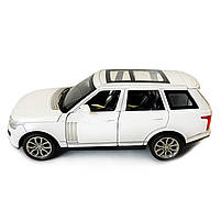 Машинка металева дитяча Range Rover, Рендж Ровер, білий, Автоексперт, 1:32, звук, світло, інерція, відкриваються двері багажник, фото 4