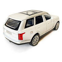 Машинка металева дитяча Range Rover, Рендж Ровер, білий, Автоексперт, 1:32, звук, світло, інерція, відкриваються двері багажник, фото 5