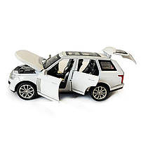 Машинка металева дитяча Range Rover, Рендж Ровер, білий, Автоексперт, 1:32, звук, світло, інерція, відкриваються двері багажник, фото 6