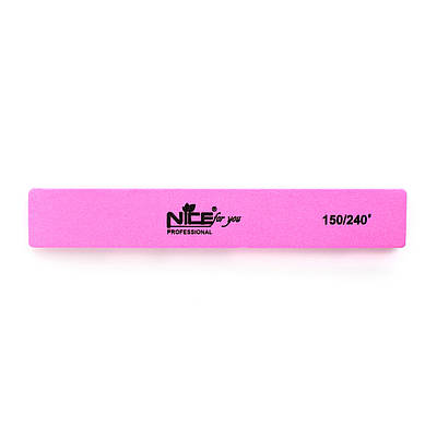 Баф прямокутний Nice for you 150/240 Рожевий