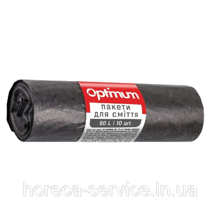 Пакети для сміття PRO Service Optimum,60х70 см, 60 л, 10 шт.,