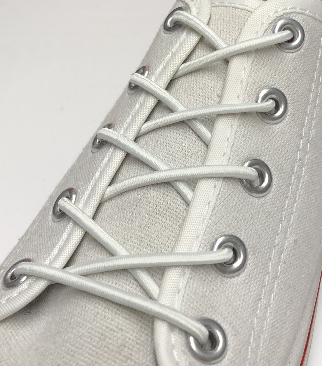 Шнурки для взуття гумові круглі 100 см (3 мм) Білий