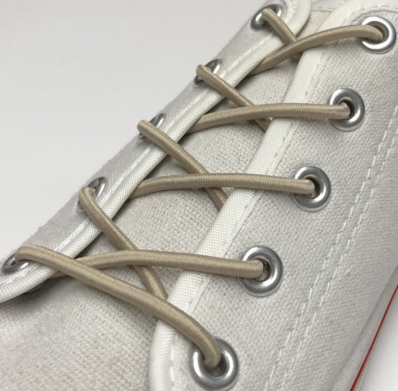 Шнурки для взуття гумові круглі 100 см (3 мм) Світло-бежевий