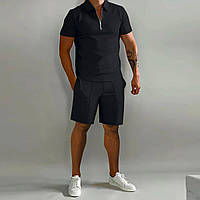 Чоловічий літній комплект футболка поло та брючні шорти літній комплект шорти і футболка