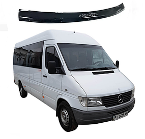 Дефлектор капота мухобойка на Mercedes Sprinter I 1995-2001 прямокут. фари AV-Tuning.
