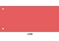 Разделитель листов 240*105мм Economix, пластик, красный, 100 шт.