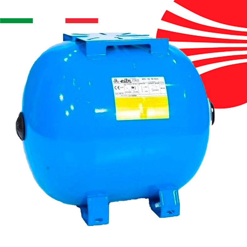 Гидроаккумулятор ELBI AFH 50 CE 50 л.горизонтальный Италия