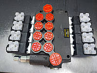 Гідророзподільник 04Z80 80 л/хв 4 секційний з електричним керуванням на 12 вольтів корейський