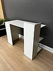 Письмовий стіл білий відкриті полиці збоку для дому, фото 7