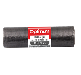 Пакети для сміття PRO Service Optimum,60*70, 60 л, 20 шт., чорний