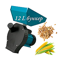 Зернодробилка Revolt FG 3500. Измельчитель зерна (3,5 кВт бункер, 12л)