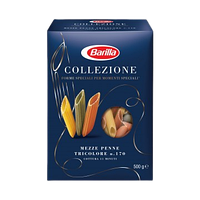 Макароны Barilla Collezione Mezze Penne Tricolore 500гр, (14 шт/ящ)