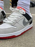 Кроссовки, кеды отличное качество Nike SB Dunk Low Grey Red Размер 39