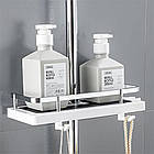 Полиця у ванну з 2 гачками Shower Rack (300х120мм) / Підвісна поличка для ванної кімнати, фото 7