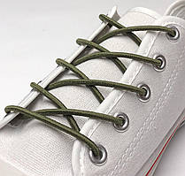 Шнурки для взуття гумові круглі 100 см (3 мм) Світлий хакі
