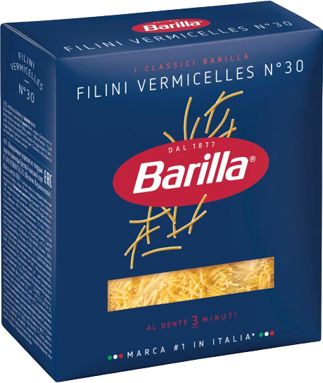 Макарони BARILLA Filini Vermicelles №30 500г, 14шт/ящ