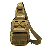 Мужская Военная Тактическая Сумка через плечо зеленая хаки олива | Tactic Military Bag ЗСУ