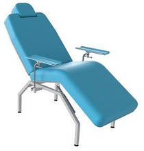 Крісло донорське для забору крові сорбційне КД-02 (синій шкірзам)
