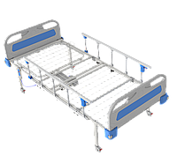 Кровать с электроприводом двухсекционная медицинская функциональная КФ-2-ЭП-БП-ОП-К125