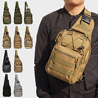 Мужская Военная Тактическая Сумка через плечо зеленая хаки олива | Tactic Military Bag ЗСУ