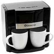 Крапельна кавоварка DOMOTEC MS-0705 500 Вт 2 чашки Чорна