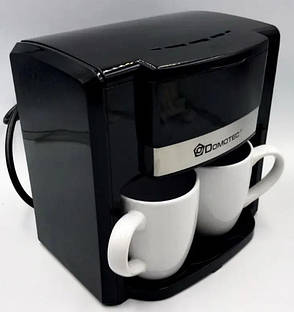 Крапельна кавоварка DOMOTEC MS-0705 500 Вт 2 чашки Чорна, фото 3