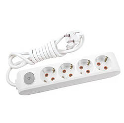 Подовжувач VIKO 4 гнізда 2 метри із заземленням з кнопкою 16А 3,5 кВт, Multi-Let