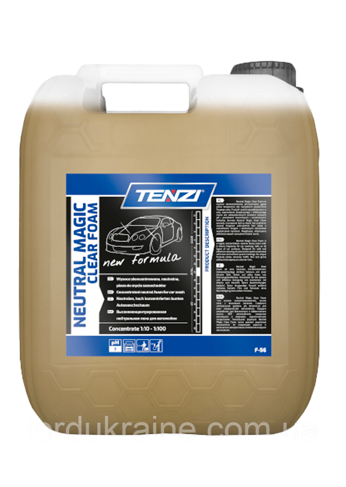 Висококонцентрований шампунь для ручної мийки автомобілів Tenzi Neutral Magic Clear Foam, 5 л.