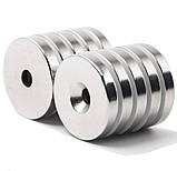 Магніти неодимові кріпильні 12x3 мм N50 з отвором ззенковкою 4 мм 10 шт., фото 2