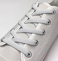 Шнурки для взуття гумові плоскі 70 см (7 мм) Білий
