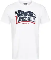 Мужская футболка Lonsdale - хлопковая, белая 3XL