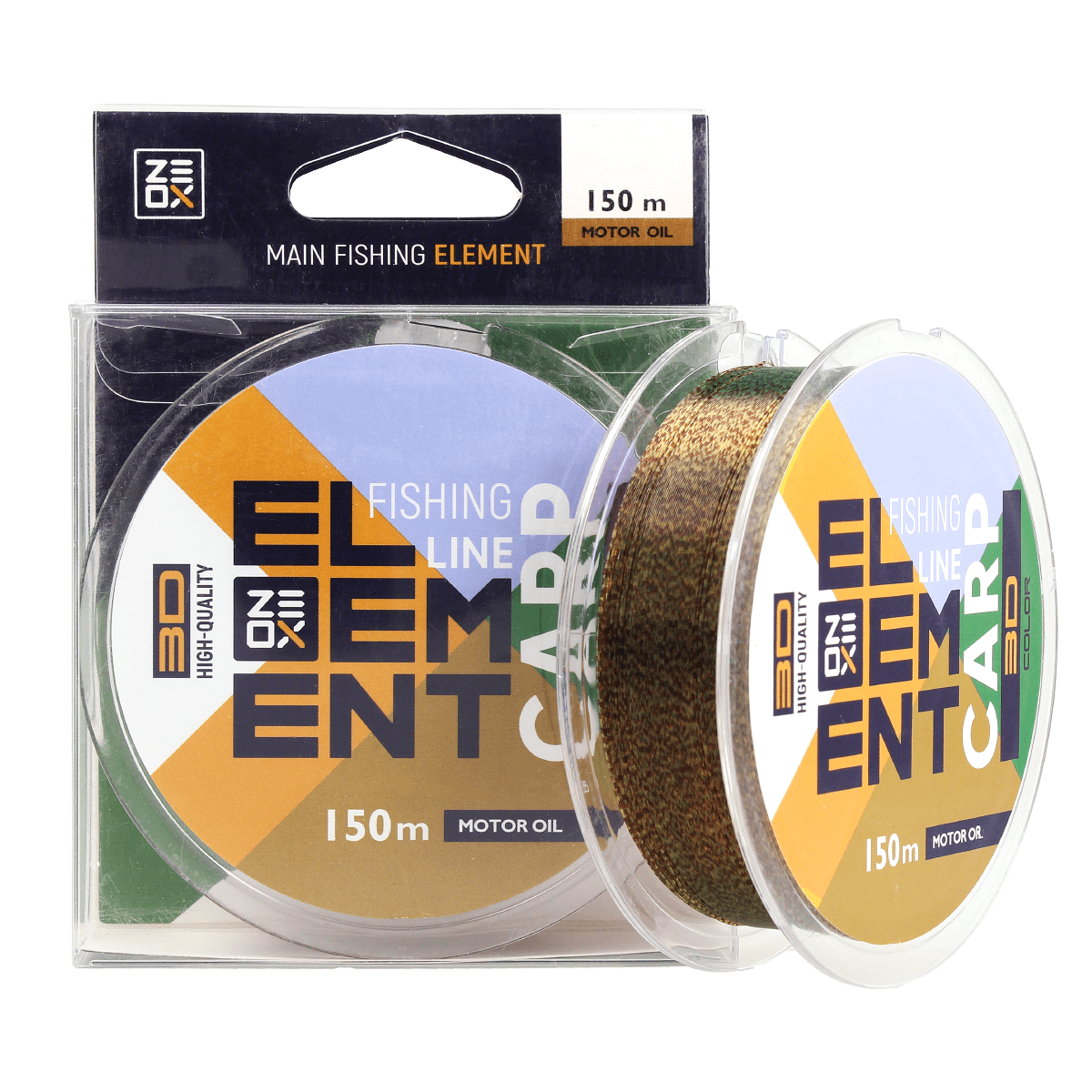 Волосінь ZEOX 3D Element Carp 150м 0.256мм / 7.4кг (Motor oil)