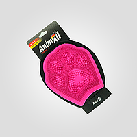 Рукавиця-масажер для вичісування AnimAll, рожева