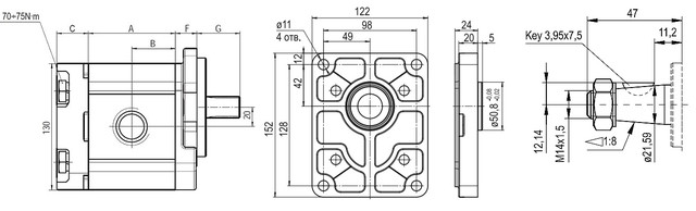размеры насосов MGP2.5