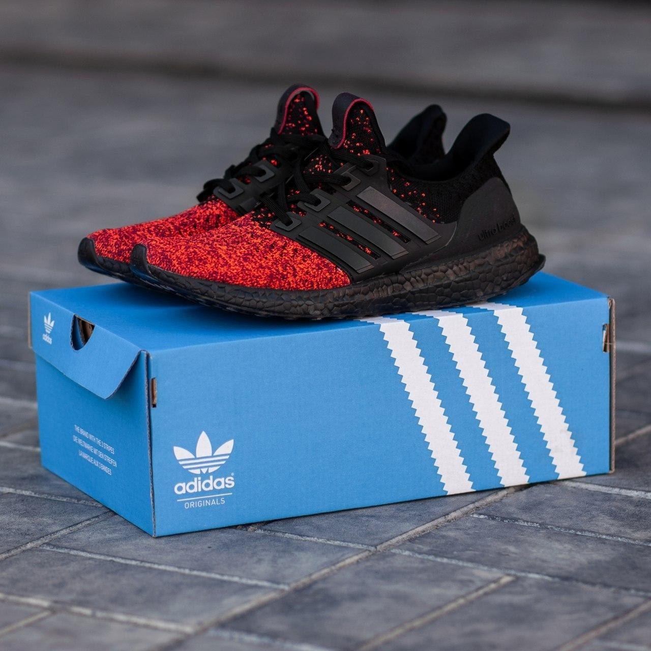 Adidas boost red and black hotsell