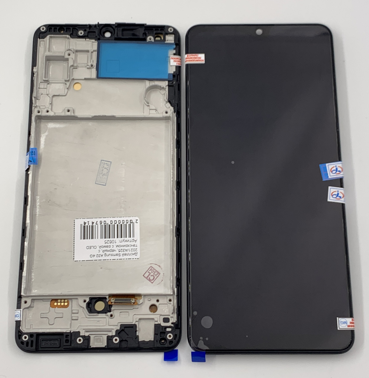 Дисплей для мобільного телефона Samsung A32 4G 2021/A325, чорний, з тачскрином, з рамою, OLED