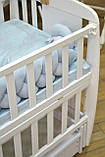 Ліжечко дитяче Дубик-М Жираф з ящиком і маятником + фіксація, Білий, фото 8