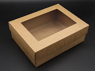 Збірні картонні коробки для подарунків. Колір крафт. 22х17х7.5см