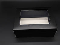 Збірні картонні коробки для подарунків. Колір чорний. 22х17х7.5см