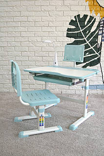 Парта шкільна з лампою M 4428, Ніжно-блакитний
