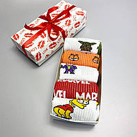 Подарунковий бокс чоловічих шкарпеток із мультяшними героями 5 пар 40-45 р, шкарпетки в подарунковій коробці
