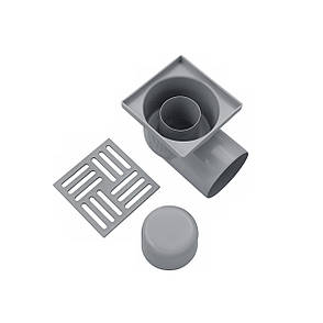 Трап ANIplast з горизонтальним випуском 110 мм, з решіткою 15х15 см TA1110EU, фото 3