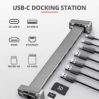 USB-хаб Trust Dalyx Aluminium 10-in-1 USB-C Multi-port Dock