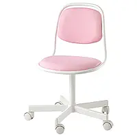 ІКЕА ORFJALL Дитяче офісне крісло білий/Вісле рожевий, 70441769